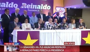 Reinaldo recibe el apoyo de 23 senadores del PLD