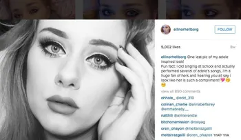 ¿Qué ves de extraño en esta foto de 'Adele'? Una doble de la cantante tiene éxito en Instagram