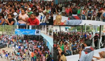 Vinicio Figuereo entrega útiles escolares en SDO