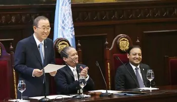 Muy pocos entendieron discurso de Ban Ki-moon, porque el Congreso no usó traductores