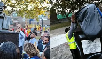 Vandalizan busto de Duarte desvelado hace pocos días en parque de New Jersey