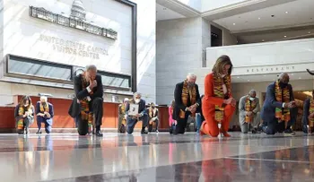 Demócratas se arrodillan durante casi 9 minutos en Congreso en honor a Floyd