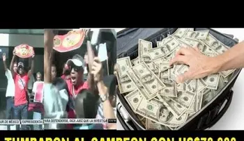 Johathan Guzmán celebrando y luego se da cuenta que fue "tumbado" con US70,000