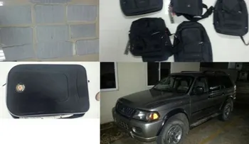 DNCD apresa mula llegó desde Colombia con 10 laminas de sustancia se presume es cocaína 