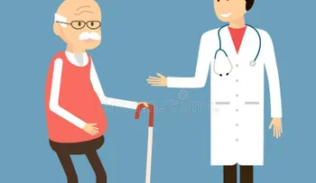 El viejo tiene una novia jovencita y va a la consulta del médico