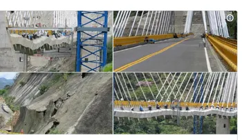 El puente más elevado de Suramérica se encoge y parece un acordeón