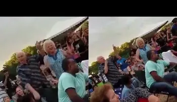 Unos abuelos se convierten en sensación de un festival musical