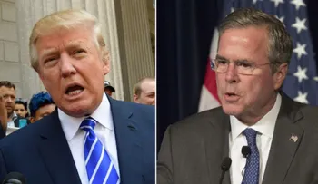 La inmigración ilegal "no es sobre amor", dice Donald Trump a Jeb Bush