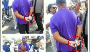 Joven publica foto junto a su hija y arma de fuego