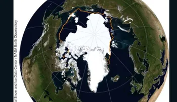 Nivel del hielo ártico, en su segundo nivel más bajo de la historia