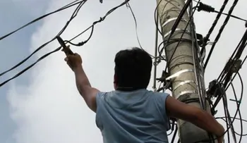 Gerente de empresa de tendido eléctrico se cuelga de la luz para ahorrar dinero
