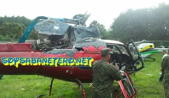 Se accidenta helicóptero donde iba presidente Junta Electoral de Santiago, Haime Thomás Frías