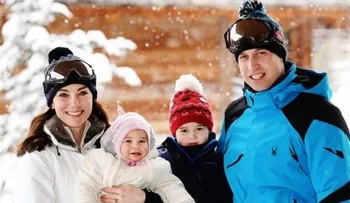 Guillermo, Catalina e hijos vacacionan en los Alpes