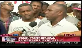 Choferes de la Ruta 17 protestan en estación del Metro