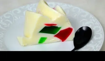 Gelatina de colores para Navidad, Año Nuevo o momento especial con leche condensada