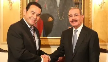 Danilo Medina recibe en Palacio al presidente electo de Guatemala, Jimmy Morales