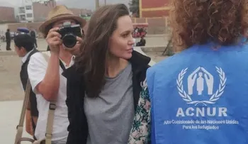 Angelina Jolie llegó a Perú para reunirse con refugiados venezolanos