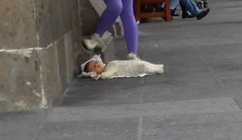 Reportan a #LadyWifi, mujer que tira en el suelo a su bebé ¡para poder chatear!
