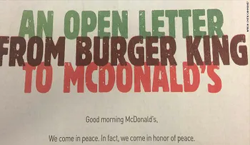 McDonald's rechaza propuesta de Burger King para crear la McWhopper