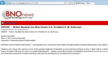 Un comunicado erróneo de la oficina de George H.W. Bush da por muerto a Mandela 