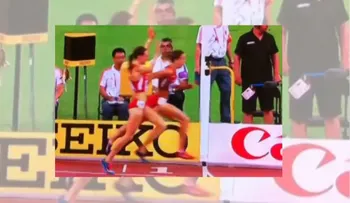 Corredora pierde la medalla de bronce por celebrar antes