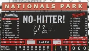 Zimmermann lanza juego sin hits ante los Marlins de Miami