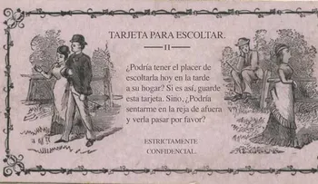 Las inusuales invitaciones caballeros del siglo 19 a una dama