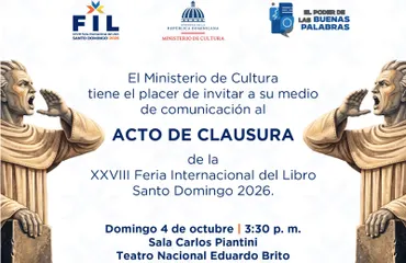 Invitación ACTO DE CLAUSURA de la FILSD 2026
