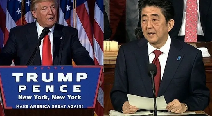 Donald Trump y Shizo Abe sostienen una "franca" primera reunión