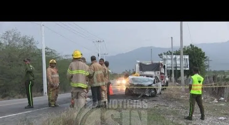 Dos muertos y cinco heridos en accidente en Las Charcas en Azua