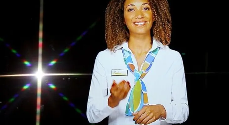 Holograma remplaza a recepcionista humano