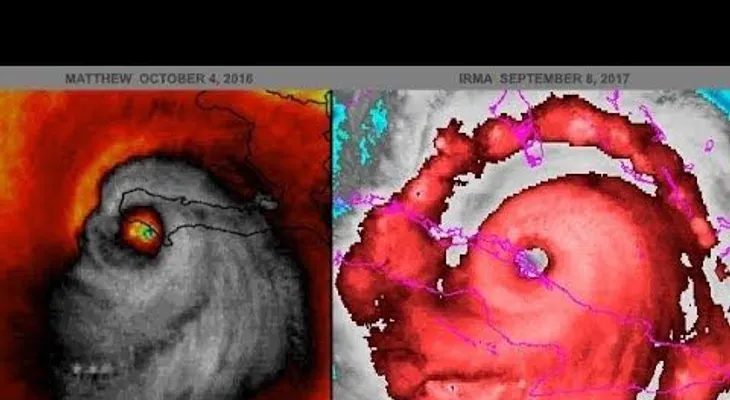 Captan un "espeluznante rostro" dentro del huracán Irma; dicen significa "la cara de la muerte y la destrucción"