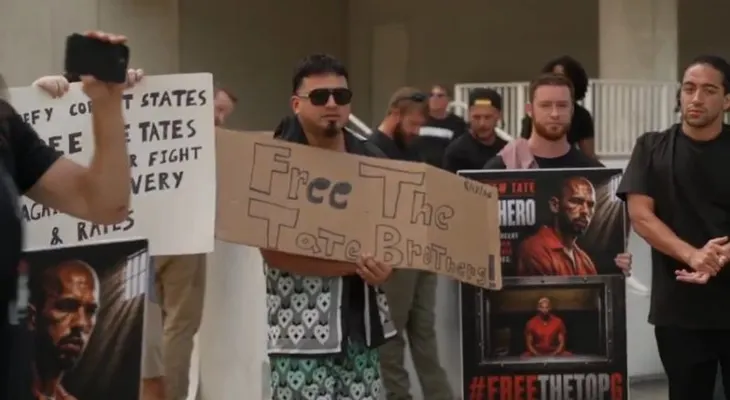 Partidarios latinos de los hermanos Tate se concentran en Miami en medio de su extradición a Reino Unido