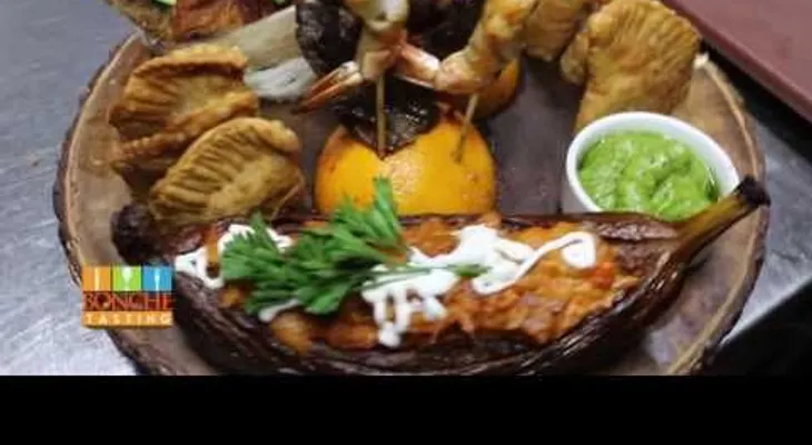 "La Bonaera" especial plato de un restaurante dominicano en Brooklyn