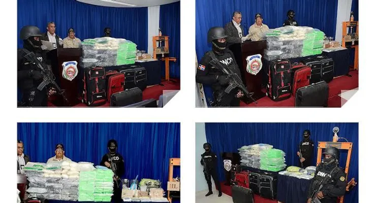 DNCD decomisa 188 paquetes de cocaína en cinco maletas 