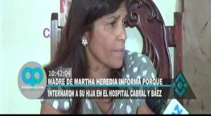 Martha Heredia cuando era llevada en silla de ruedas al hospital (VIDEO)