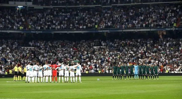 El conmovedor minuto de silencio en el partido del Real Madrid por las víctimas del sismo en México