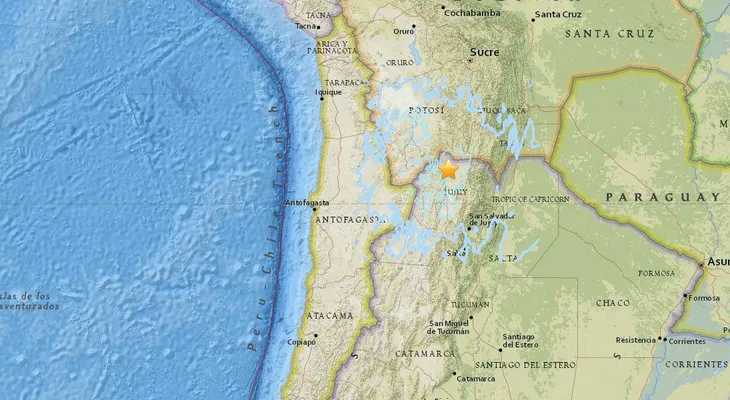 Sismo de 6,0 sacude Jujuy, Argentina, según USGS