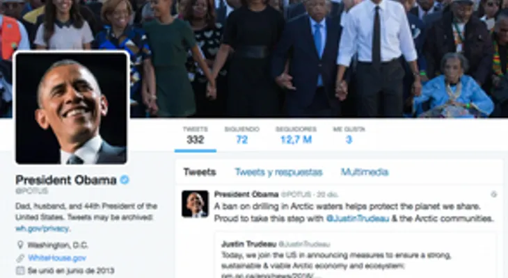 La Casa Blanca archivará la actividad en redes sociales del Gobierno de Obama