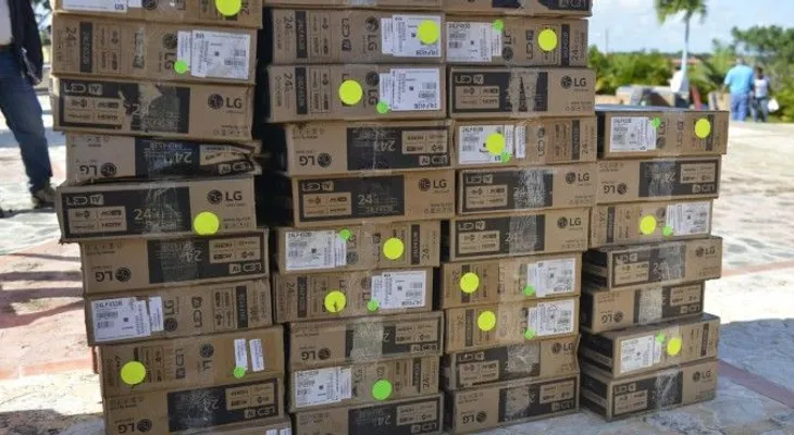 Aduanas recupera 893 televisores de los robados en el puerto de Boca Chica