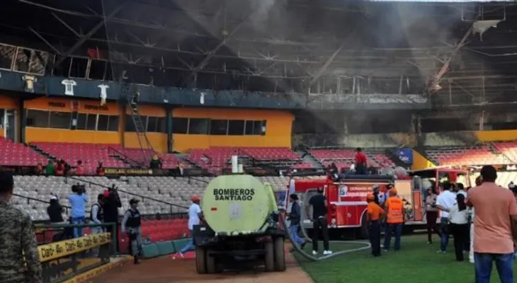 Lidom cambia calendario por fuego en el estadio Cibao