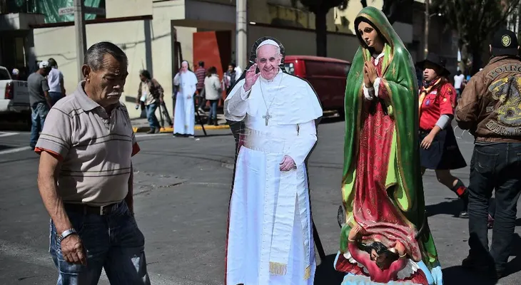 Francisco visita la Basílica de Guadalupe