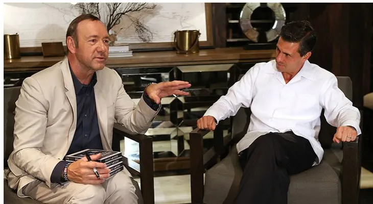 Peña Nieto y Kevin Spacey, las fotos que hicieron estallar las redes sociales en México