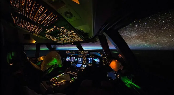 Las espectaculares fotos que muestran cómo es el mundo desde la cabina de un Boeing 747