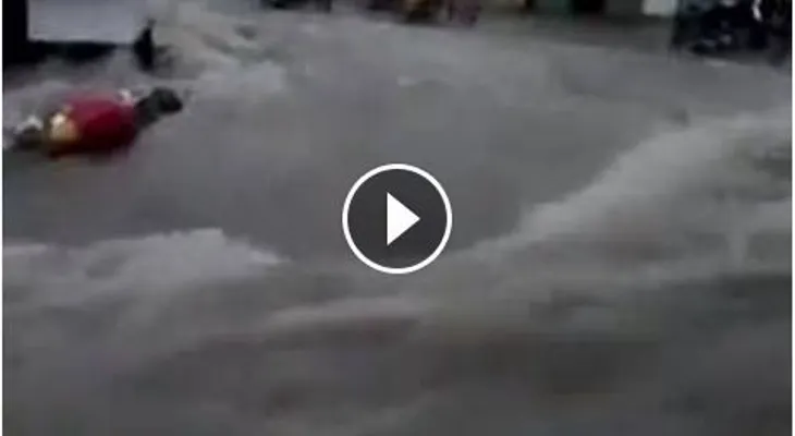 Espantosa inundación en La Romana por Huracán Matthews, la calle parece un río (VIDEO)