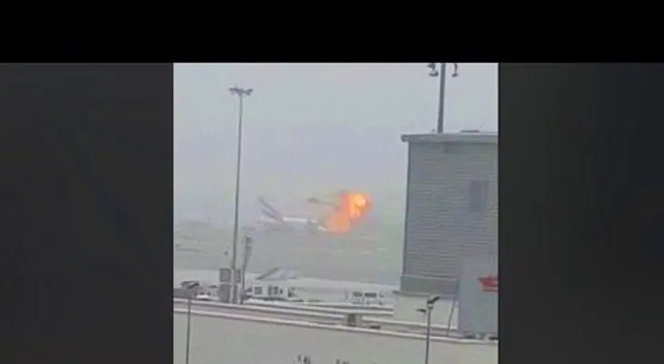Se incendia un avión al aterrizar de emergencia en el aeropuerto de Dubái