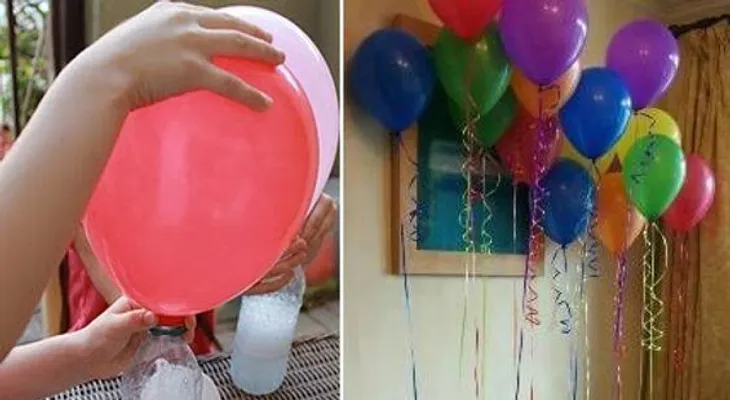 Cómo inflar un globo flotante con bicarbonato