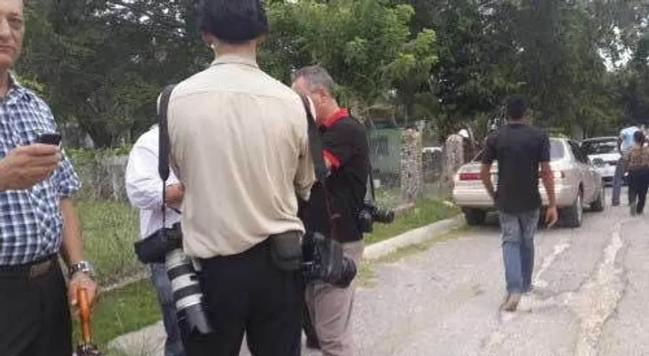 Roban equipos a periodistas de San Luis cubrían sepelio Oscar Taveras