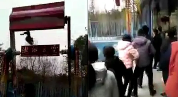 El momento mortal en que una niña de 14 años sale despedida de una atracción en un parque de diversiones