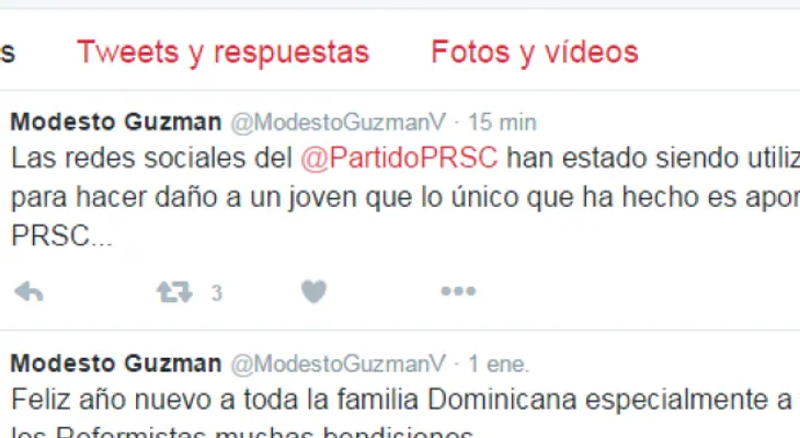 Modesto Guzmán señala a Quique como responsable de permitir "bullying político" a su hijo